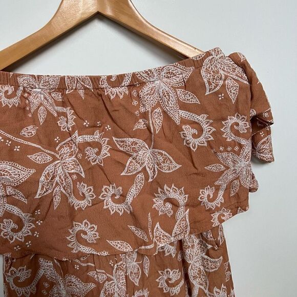 Minkpink Revolve Nusa Dua Off Shoulder Jumpsuit Paisley Print women’s size M - Picture 7 of 14